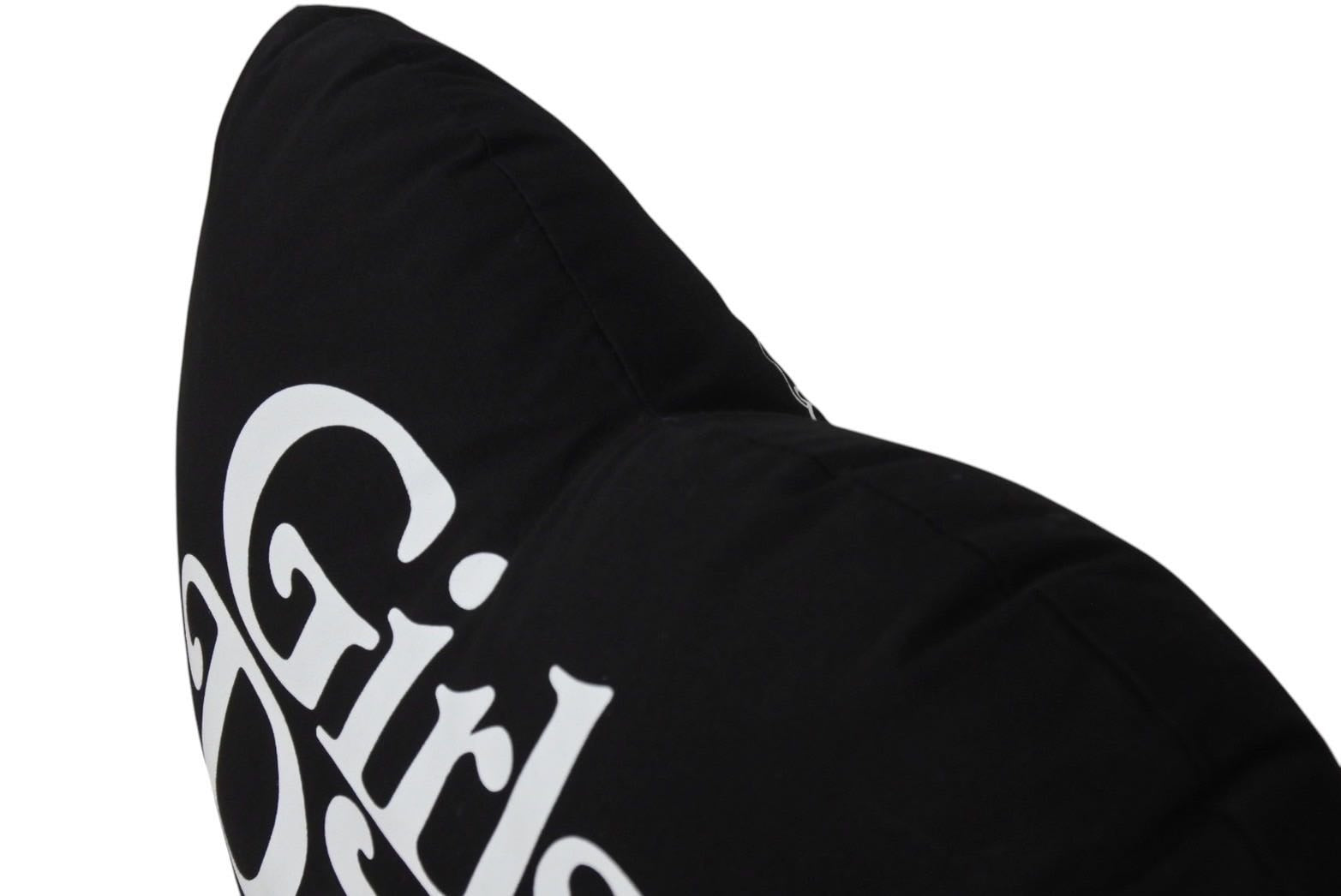 Girls Don&#39;t Cry Angel Logo Pillow ガールズドントクライ エンジェル クッション VERDY Pop-Up限定 黒 美品 中古 4c071307 Girls Don't Cry Angel Logo Pillow ガールズドントクライ
