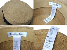 Load image into Gallery viewer, 極美品 Christian Dior クリスチャンディオール 24SS ナローブリム ハット ブラウン ポリエステル 紙繊維 41DRF966G175 サイズ57 中古 4c071309
