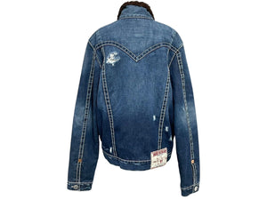 TRUE RELIGION トゥルー レリジョン JIMMY SHERPA BIG T ジミー シェルパ ビック T ブルー サイズ L 美品 中古 4c071323