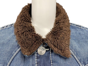 TRUE RELIGION トゥルー レリジョン JIMMY SHERPA BIG T ジミー シェルパ ビック T ブルー サイズ L 美品 中古 4c071323