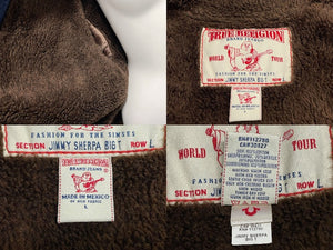 TRUE RELIGION トゥルー レリジョン JIMMY SHERPA BIG T ジミー シェルパ ビック T ブルー サイズ L 美品 中古 4c071323