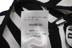 極美品 CHRISTIAN DIOR striped bodysuit クリスチャンディオール 春 2018 ボーダー ボディスーツ サイズS 中古 4c071346