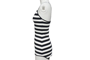 極美品 CHRISTIAN DIOR striped bodysuit クリスチャンディオール 春 2018 ボーダー ボディスーツ サイズS 中古 4c071346