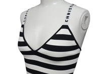 Load image into Gallery viewer, 極美品 CHRISTIAN DIOR striped bodysuit クリスチャンディオール 春 2018 ボーダー ボディスーツ サイズS 中古 4c071346