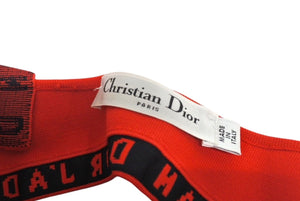 極美品 CHRISTIAN DIOR クリスチャンディオール ブラレット 8C24001AM452 レディース レーヨン サイズS レッド 中古 4c071347