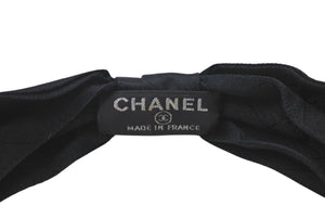 CHANEL シャネル カチューシャ ココマーク リボンモチーフ ヘアアクセサリー ブラック 18P フランス製 ブラック 美品 中古 4c071362