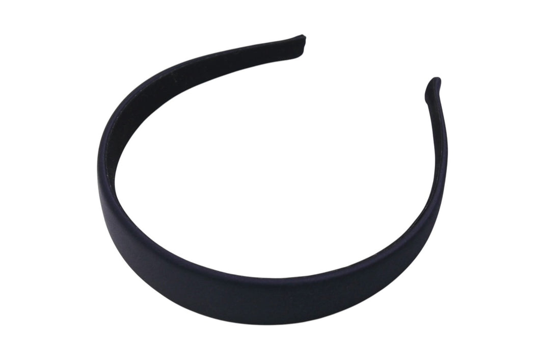 ALEXANDRE DE PARIS アレクサンドル ドゥ パリ カチューシャ ヘアアクセサリー フランス製 サテン ネイビー 美品 中古 4c071366
