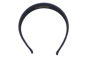 ALEXANDRE DE PARIS アレクサンドル ドゥ パリ カチューシャ ヘアアクセサリー フランス製 サテン ネイビー 美品 中古 4c071366