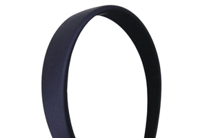 ALEXANDRE DE PARIS アレクサンドル ドゥ パリ カチューシャ ヘアアクセサリー フランス製 サテン ネイビー 美品 中古 4c071366