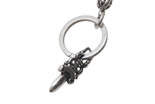 Load image into Gallery viewer, CHROME HEARTS クロムハーツ ダガーチャーム キーリング クロスボール 重量約67.0g シルバー925 3ボール STERLING刻印 美品 中古 4c071380