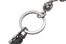 Load image into Gallery viewer, CHROME HEARTS クロムハーツ ダガーチャーム キーリング クロスボール 重量約67.0g シルバー925 3ボール STERLING刻印 美品 中古 4c071380