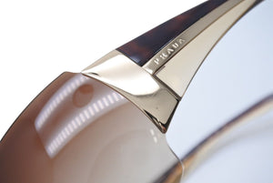 PRADA SPORTS プラダ スポーツ サングラス メガネ SPR54G イタリア製 プラスチック メタル ブラウン ゴールド金具 美品 中古 4c071386