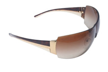 Load image into Gallery viewer, PRADA SPORTS プラダ スポーツ サングラス メガネ SPR54G イタリア製 プラスチック メタル ブラウン ゴールド金具 美品 中古 4c071386