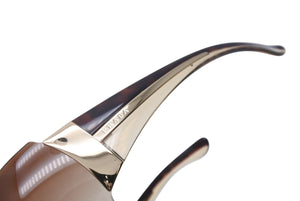 PRADA SPORTS プラダ スポーツ サングラス メガネ SPR54G イタリア製 プラスチック メタル ブラウン ゴールド金具 美品 中古 4c071386
