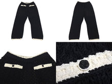 Load image into Gallery viewer, CHANEL シャネル セットアップ P72105K10363 セーター パンツ サイズ34 ココマーク 編み込み ブラック 美品 中古 4c071387
