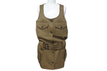 Load image into Gallery viewer, 新品同様 MIUMIU ミュウミュウ 23SS ギャバジン ミニドレス ワンピース MF5234 S000 108N バージンウール ブラウン サイズ36 中古 4c071389