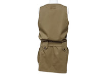 Load image into Gallery viewer, 新品同様 MIUMIU ミュウミュウ 23SS ギャバジン ミニドレス ワンピース MF5234 S000 108N バージンウール ブラウン サイズ36 中古 4c071389