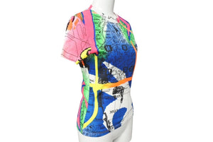 Christian Dior クリスチャンディオール 半袖Tシャツ 地図 マップ 1H12055026 フランス製 コットン マルチカラー 38 美品 中古 4c071391