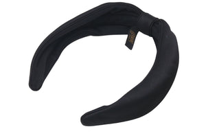 ALEXANDRE DE PARIS アレクサンドル ドゥ パリ カチューシャ ヘアアクセサリー フランス製 サテン ブラック 美品 中古 4c071400