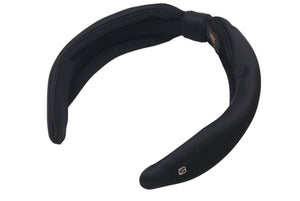 ALEXANDRE DE PARIS アレクサンドル ドゥ パリ カチューシャ ヘアアクセサリー フランス製 サテン ブラック 美品 中古 4c071400