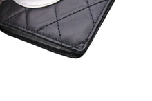 Load image into Gallery viewer, CHANEL シャネル カンボンライン 長財布 ココマーク 14番台 レザー ブラック グレー レザー 美品 中古 4c071407