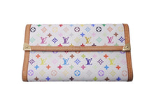Load image into Gallery viewer, LOUIS VUITTON ルイヴィトン ポルトトレゾール インターナショナル 長財布 M92659 村上隆 ホワイト マルチカラー PVC 美品 中古 4c071410