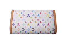 Load image into Gallery viewer, LOUIS VUITTON ルイヴィトン ポルトトレゾール インターナショナル 長財布 M92659 村上隆 ホワイト マルチカラー PVC 美品 中古 4c071410