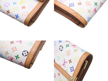 Load image into Gallery viewer, LOUIS VUITTON ルイヴィトン ポルトトレゾール インターナショナル 長財布 M92659 村上隆 ホワイト マルチカラー PVC 美品 中古 4c071410