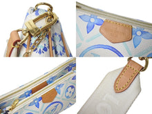 Load image into Gallery viewer, LOUIS VUITTON ルイヴィトン ショルダーバッグ ミュルティ ポシェット アクセソワール モノグラムタイル 2024-2025AW ホワイト ブルー M25374 良品 中古 4c071412