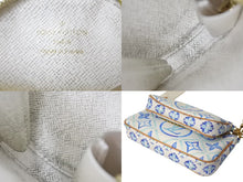 Load image into Gallery viewer, LOUIS VUITTON ルイヴィトン ショルダーバッグ ミュルティ ポシェット アクセソワール モノグラムタイル 2024-2025AW ホワイト ブルー M25374 良品 中古 4c071412