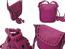 Load image into Gallery viewer, Christian Dior クリスチャンディオール ショルダーバッグ CM0077 トロッター柄 ピンク キャンバス レザー 美品 中古 4c071414