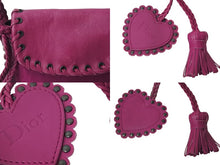Load image into Gallery viewer, Christian Dior クリスチャンディオール ショルダーバッグ CM0077 トロッター柄 ピンク キャンバス レザー 美品 中古 4c071414