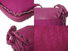 Load image into Gallery viewer, Christian Dior クリスチャンディオール ショルダーバッグ CM0077 トロッター柄 ピンク キャンバス レザー 美品 中古 4c071414