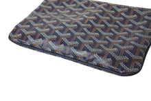 Load image into Gallery viewer, 新品同様 GOYARD ゴヤールSENAT PM セナ ポーチ ミニバッグ クラッチバッグ コーティングキャンバス ネイビー シルバー金具 中古 4c071416