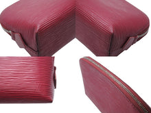 Load image into Gallery viewer, LOUIS VUITTON ルイヴィトン ポシェットコスメティック ポーチ M40641 フランス製 エピレザー フューシャ シルバー金具 美品 中古 4c071418