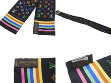 Load image into Gallery viewer, LOUIS VUITTON ルイヴィトン ネクタイ モノグラム マルチカラー イタリア製 シルク ブラック 美品 中古 4c071429