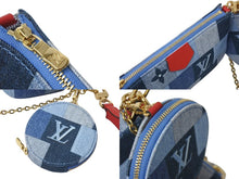 Load image into Gallery viewer, 極美品 LOUIS VUITTON ルイヴィトン ミュルティポシェット アクセソワール アクセサリーポーチ M44990 デニム モノグラム 中古 4c071432