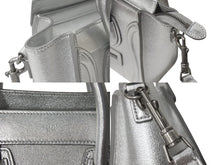 Load image into Gallery viewer, 極美品 CELINE セリーヌ ラゲージ ナノ 2WAY ショルダーバッグ ハンドバッグ イタリア製 レザー シルバー シルバー金具 中古 4c071436