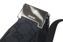 Load image into Gallery viewer, GUCCI グッチ GG柄 ハンドバック ショルダーバッグ 122790 キャンバス レザー ブラック シルバー金具 美品 中古 4c071459