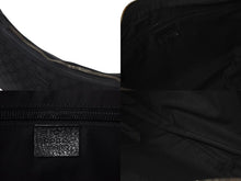 Load image into Gallery viewer, GUCCI グッチ GG柄 ハンドバック ショルダーバッグ 122790 キャンバス レザー ブラック シルバー金具 美品 中古 4c071459