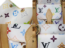 Load image into Gallery viewer, LOUIS VUITTON ルイヴィトン オーレリアMM トートバッグ M40094 村上隆 モノグラムマルチカラー ホワイト 美品 中古 4c071464