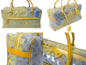 LOUIS VUITTON ルイヴィトン ウィークエンダーPM ハンドバッグ M95733 モノグラム パルプ イエロー 美品 中古 4c071472