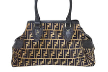 Load image into Gallery viewer, FENDI フェンディ ハンドバッグ ズッカ柄 総柄 ブラウン トートバッグ キャンバス レザー WS5870 美品 中古 4c071475