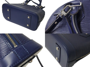 極美品 LOUISVUITTON ルイヴィトン アルマBB 2WAYバッグ ハンドバッグ ショルダーバッグ M40862 IC エピレザー ネイビー 中古 4c071478