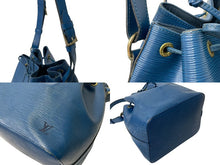 Load image into Gallery viewer, LOUIS VUITTON ルイヴィトン エピ プチノエ ワンショルダーバッグ M44105 エピレザー ブルー ゴールド金具 美品 中古 4c071481