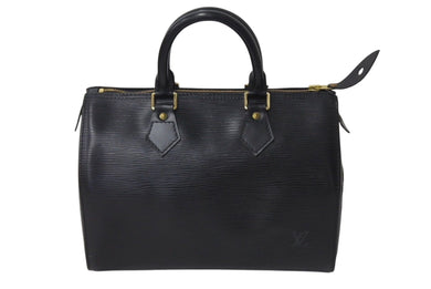LOUIS VUITTON ルイヴィトン スピーディ25 ハンドバッグ M59022 エピレザー ブラック ゴールド金具 美品 中古 4c071483