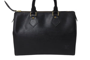 LOUIS VUITTON ルイヴィトン スピーディ25 ハンドバッグ M59022 エピレザー ブラック ゴールド金具 美品 中古 4c071483