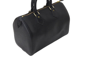 LOUIS VUITTON ルイヴィトン スピーディ25 ハンドバッグ M59022 エピレザー ブラック ゴールド金具 美品 中古 4c071483