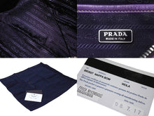 画像をギャラリービューアに読み込む, PRADA プラダ ワンショルダーバッグ ショルダーバッグ トライアングルロゴ イタリア製レザー パープルシルバー金具 美品 中古 4c071486 
