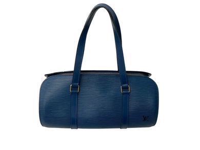 LOUIS VUITTON ルイヴィトン スフロ ハンドバッグ バレルバッグ 筒型 M52862 エピレザー ブルー ゴールド金具 美品 中古 4c071490